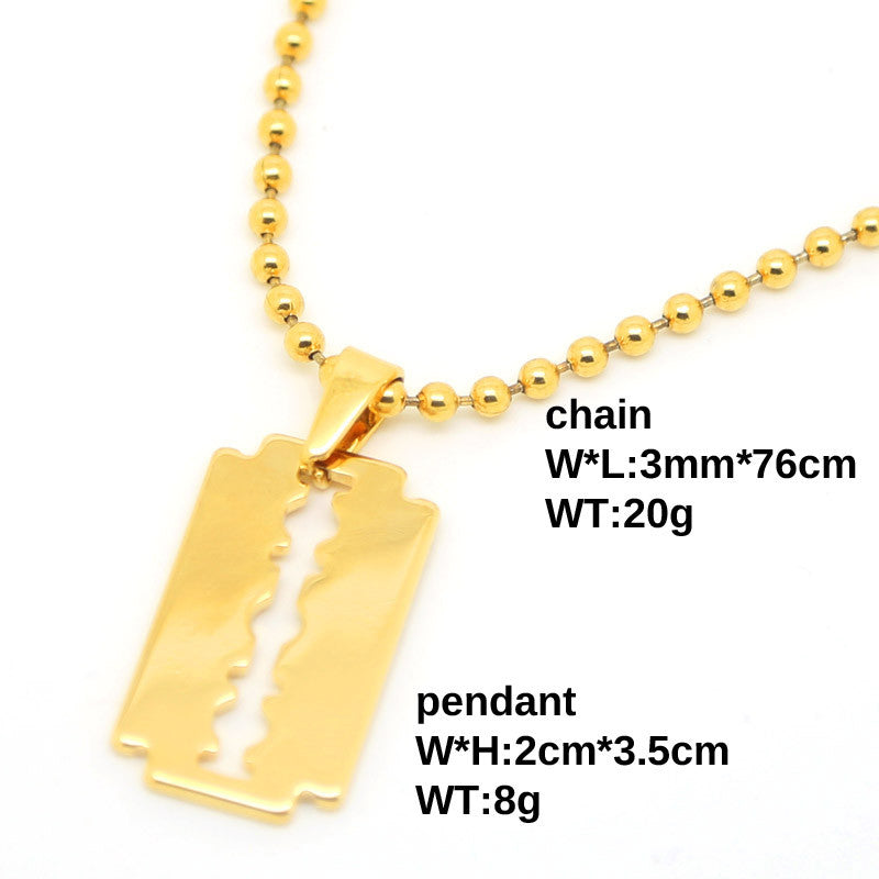 Hot Topic, Jewelry, Gold Razor Blade Necklace