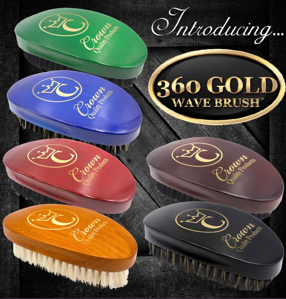 Crown Quality Products 360 Gold Wave Brush